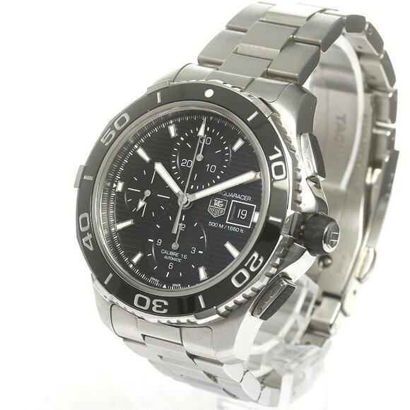 TAG HEUER Aqua racer CAK2110 Chronograph Date black Dial Automatic Men's_842119 - Picture 1 of 6